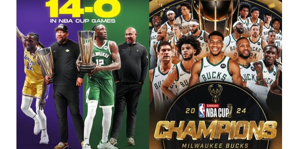 Som stigningen skrider frem, tilhører den anden NBA Cup-mester de store Bucks